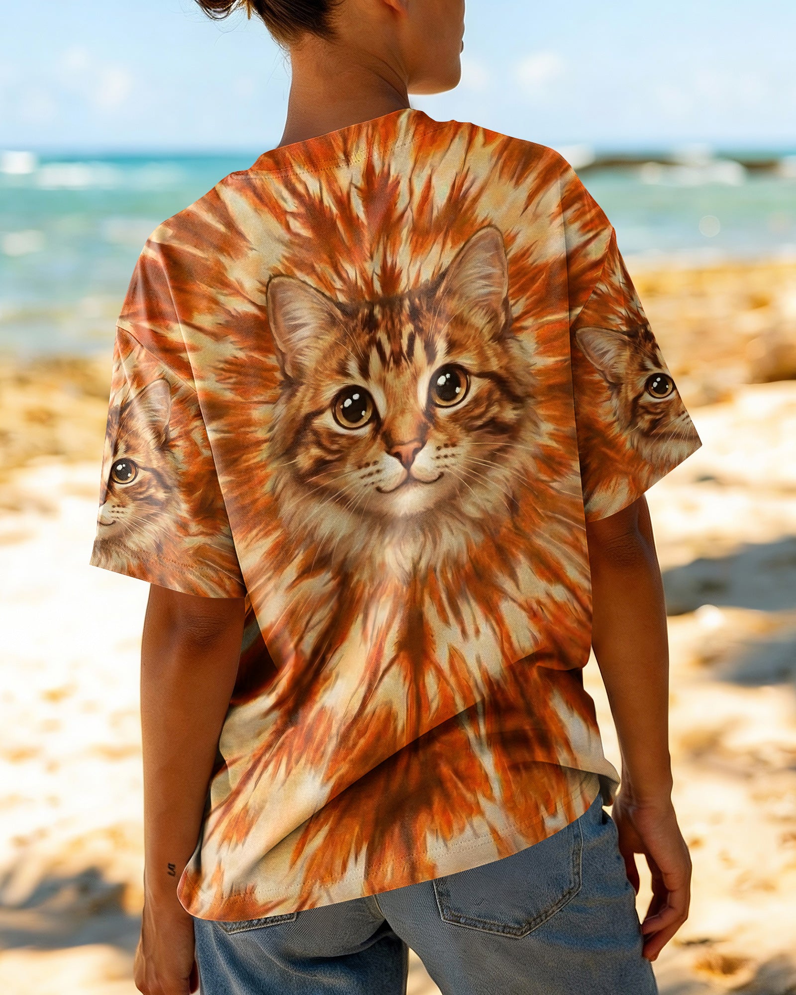 ORANGE AURA CAT ALL OVER PRINT - TYPQ2602262