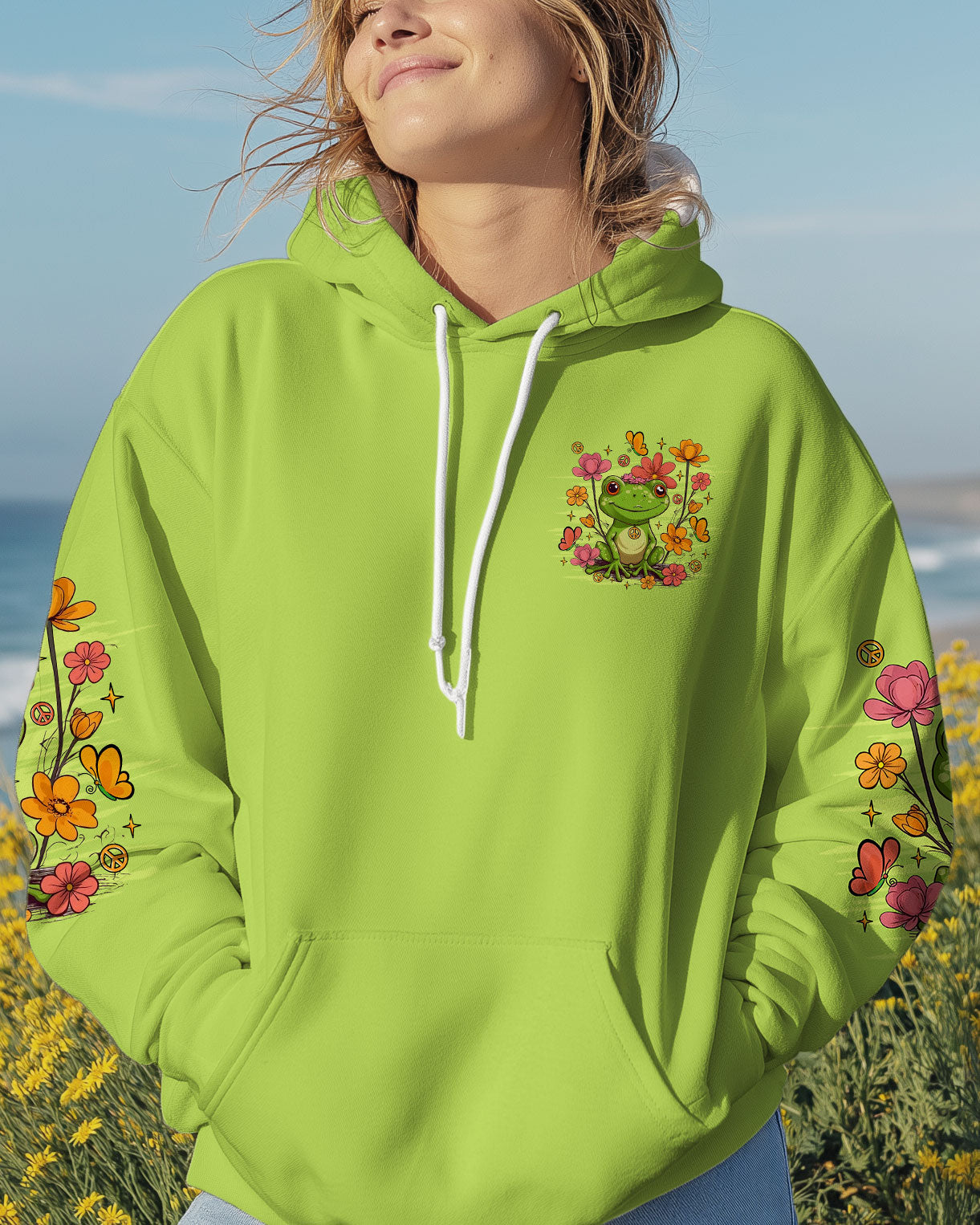 BE YOU THE WORLD WILL ADJUST FROG ALL OVER PRINT - TLTR1508252
