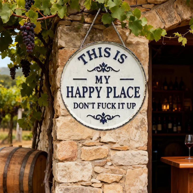 💰 £ 9.9 Super Limited Time! 🚪 “This Is My Happy Place” Door Sign – Happy Vibes Only  🏡