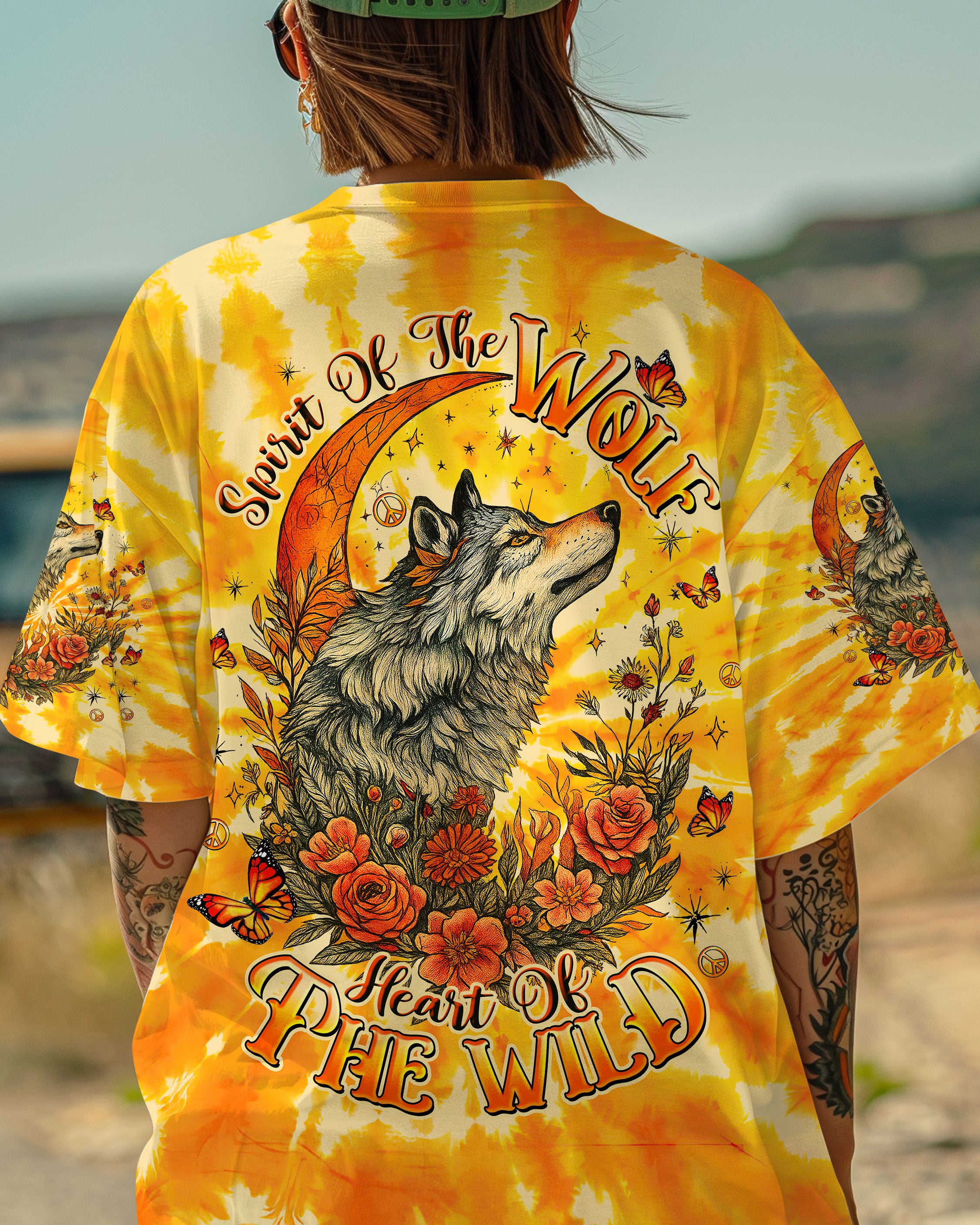 SPIRIT OF THE WOLF TIE DYE ALL OVER PRINT  - TLTW1006252