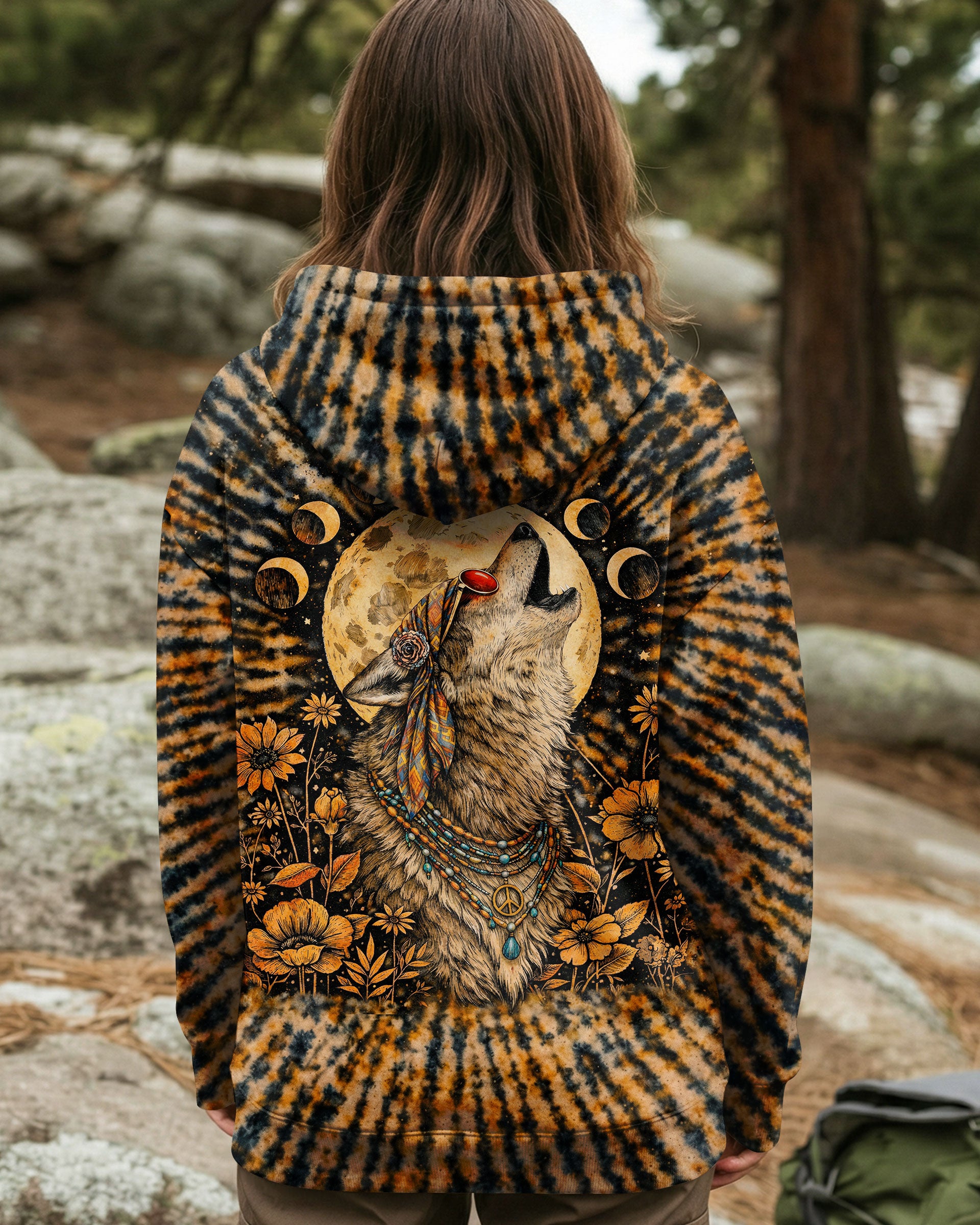 HIPPIE WOLF SWIRL ALL OVER PRINT  - TLTW1102261