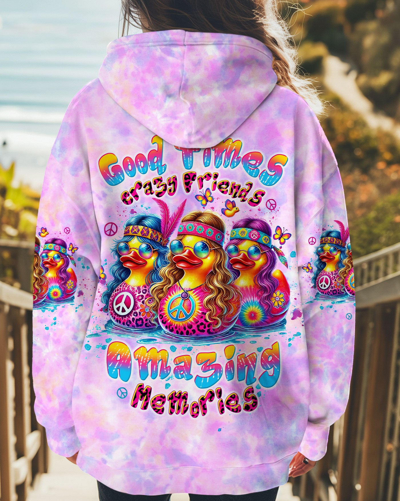 GOOD TIMES CRAZY FRIEND DUCK TIE DYE ALL OVER PRINT - TLTW1209244
