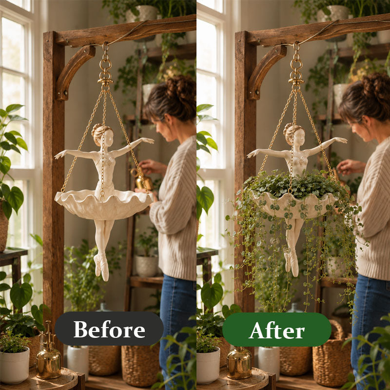 ✨ Limited Stock Available 🩰 Ballet Dancer Hanging Planter – Artistic Garden Décor & Flower Display