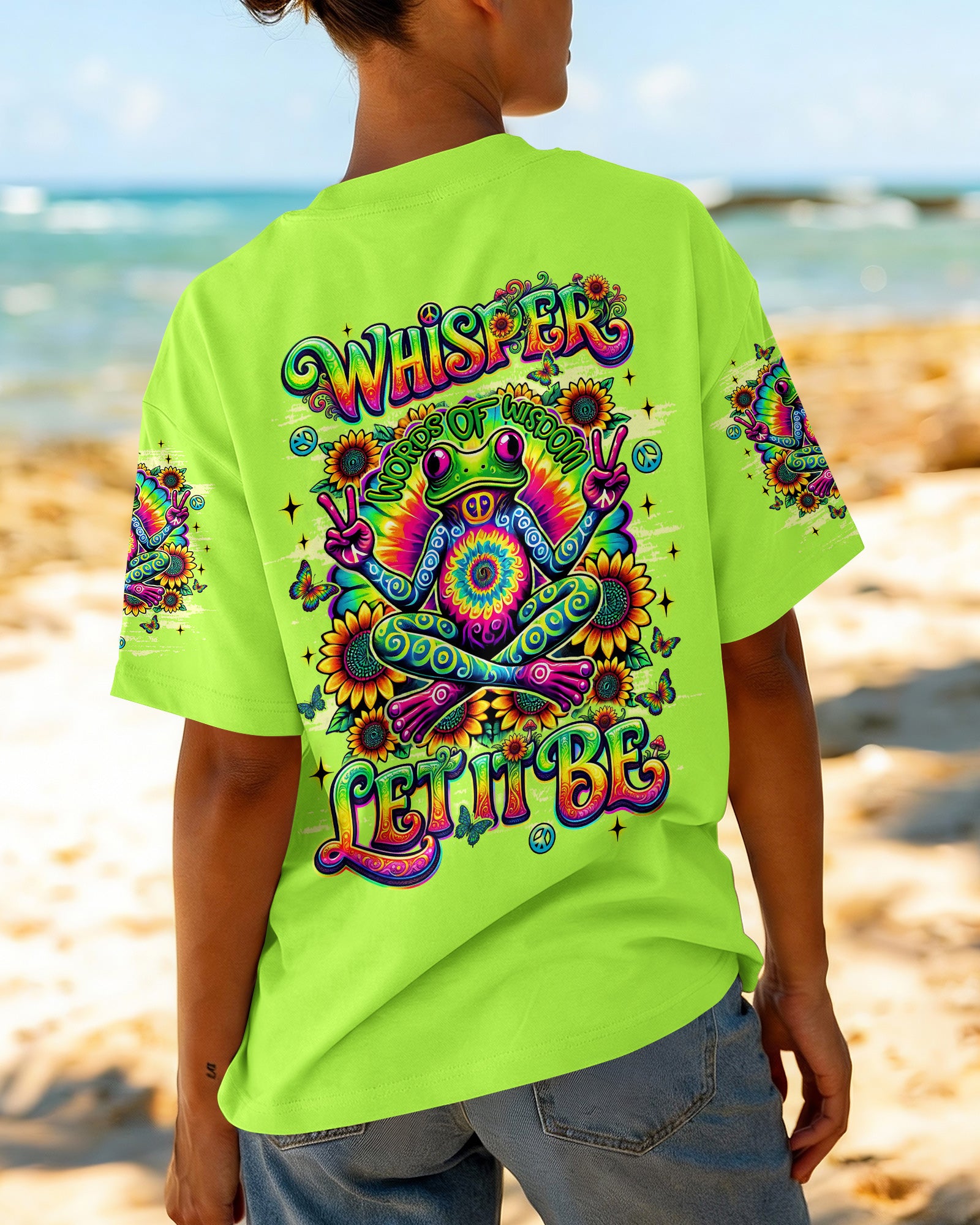 WHISPER WORDS OF WISDOM LET IT BE FROG ALL OVER PRINT   - TLNT2403263