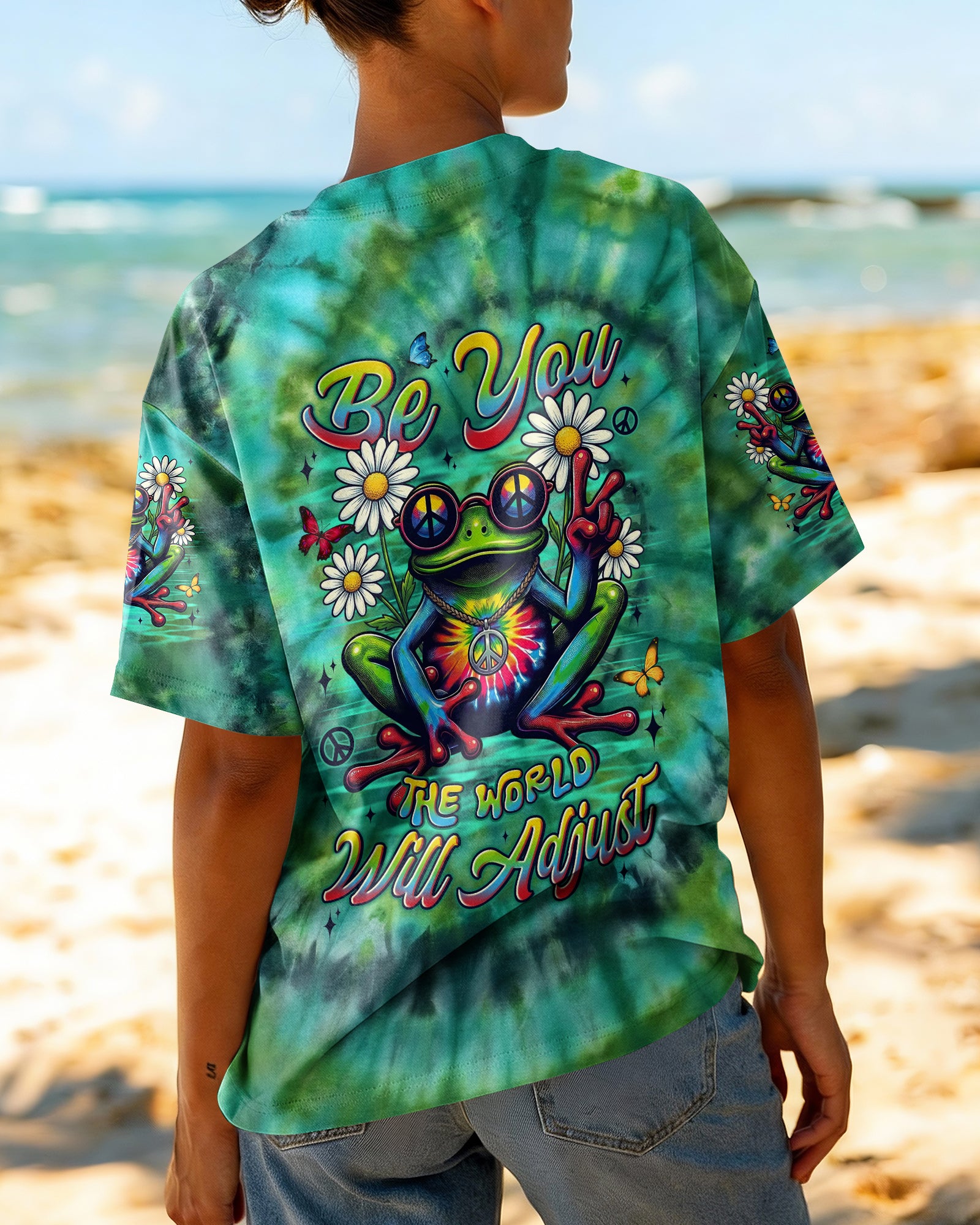 BE YOU THE WORLD WILL ADJUST FROG ALL OVER PRINT - TYLN1303263
