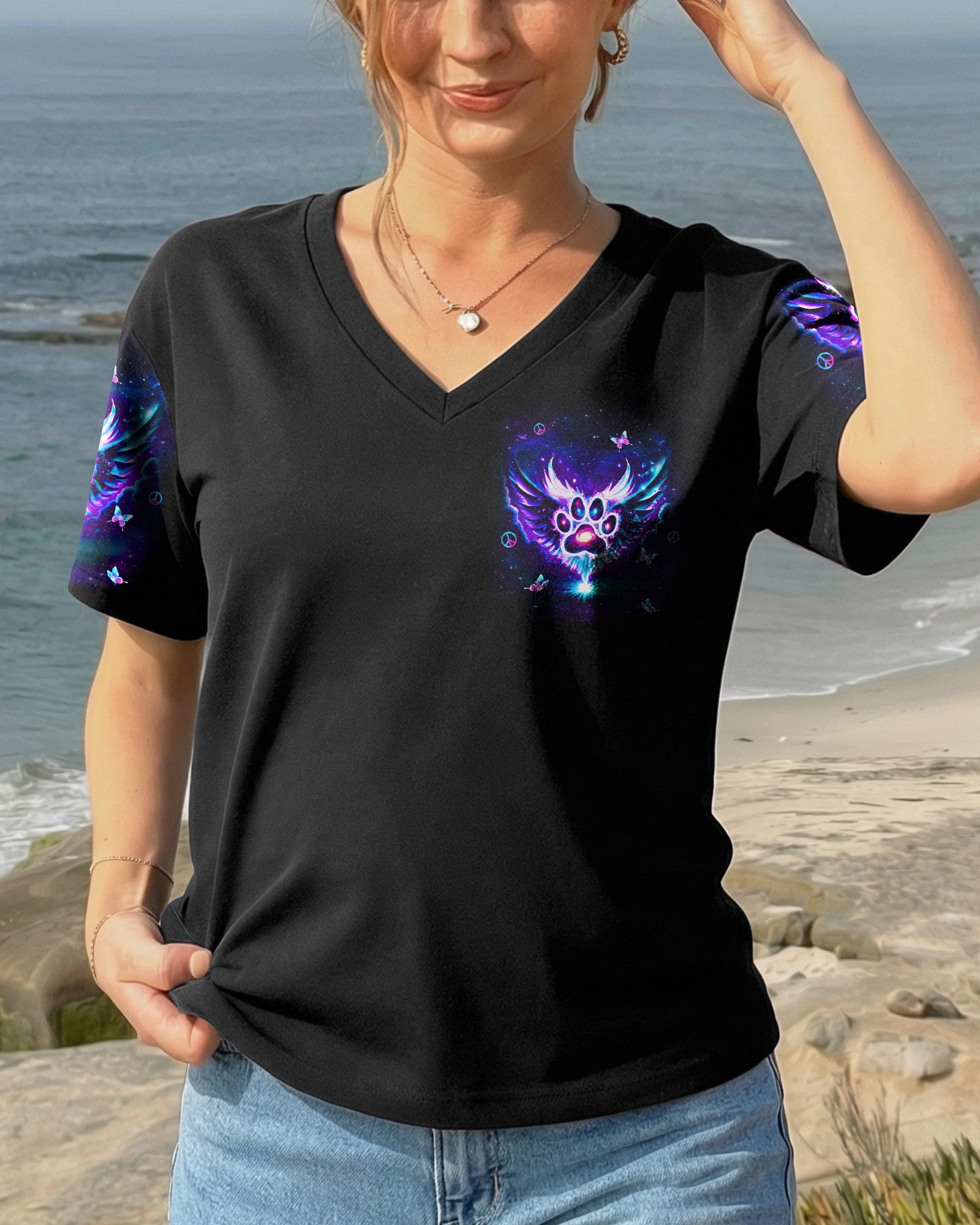 I BELIEVE THERE ARE ANGELS AMONG US PAW PRINT ALL OVER PRINT - YHHN3001262