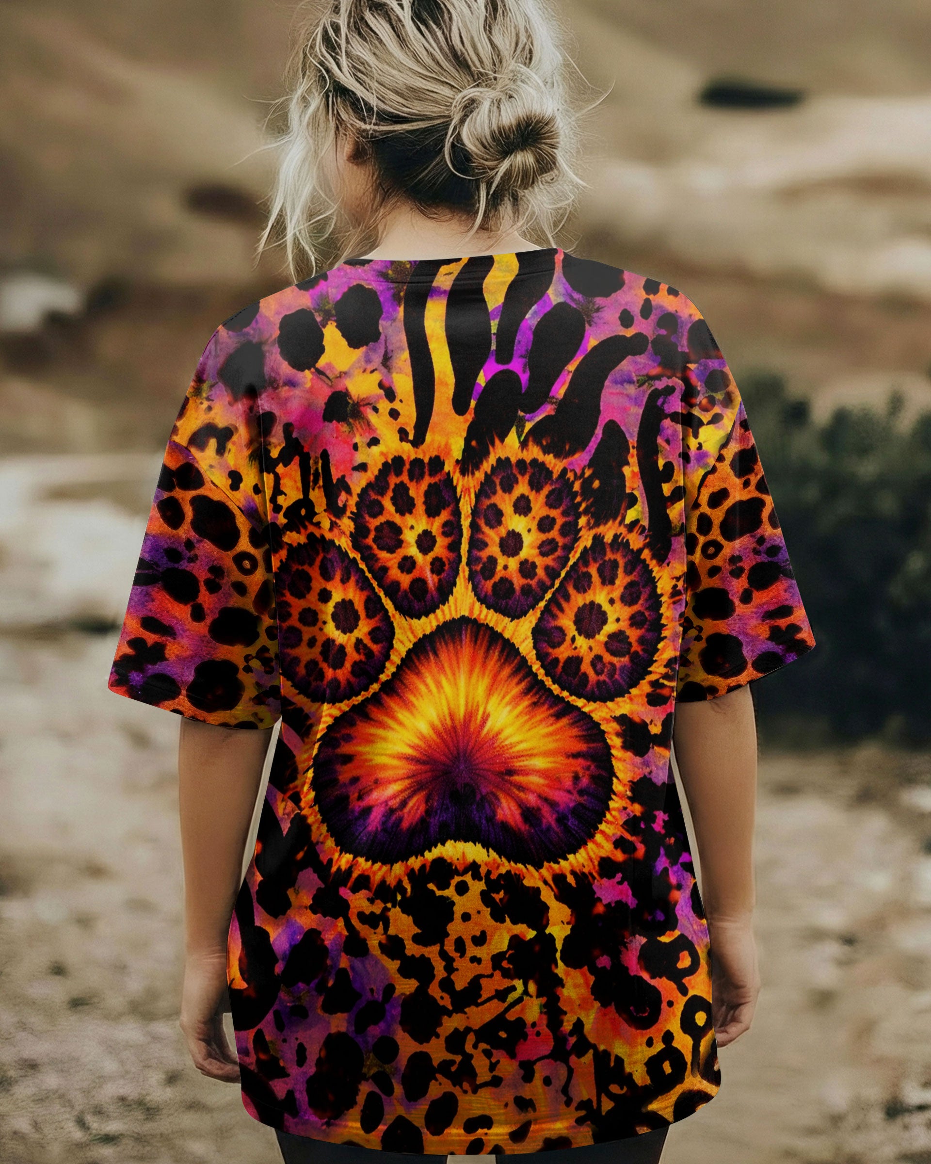 PAW PRINT LEOPARD PATTERN ALL OVER PRINT   - TLTW1603263