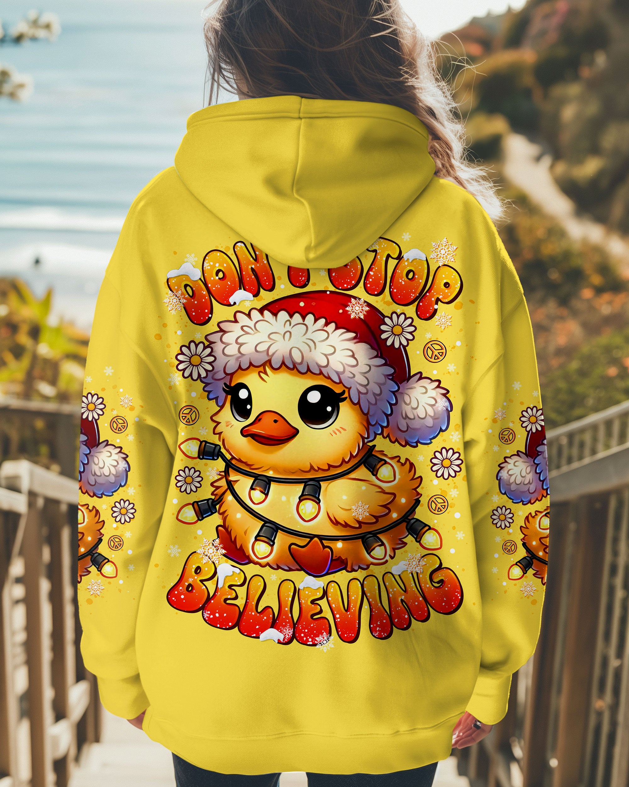 DON'T STOP BELIEVING DUCK CHRISTMAS ALL OVER PRINT - TLTR0210251