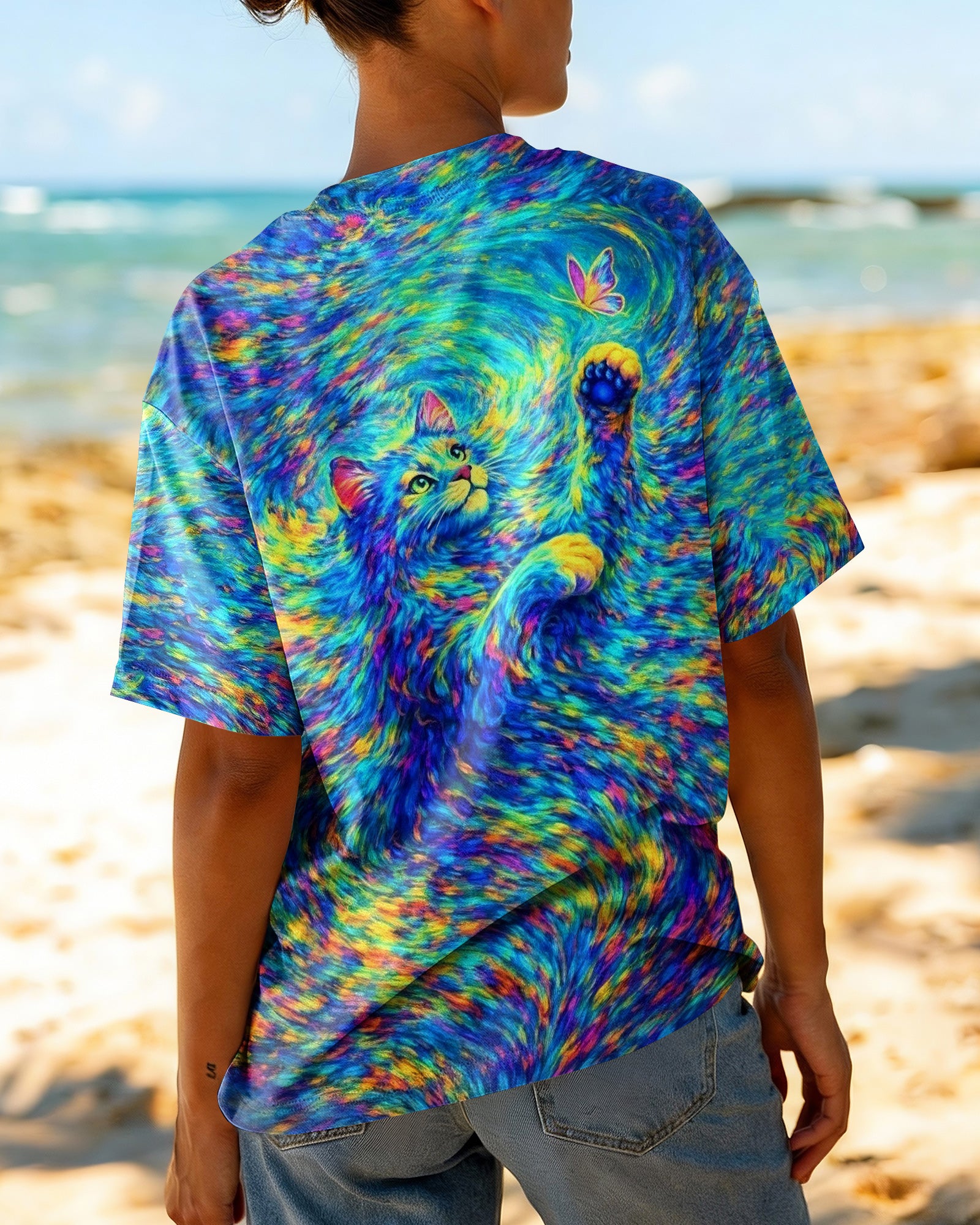 AURORA SPIRIT CAT ALL OVER PRINT - YHHG2402261