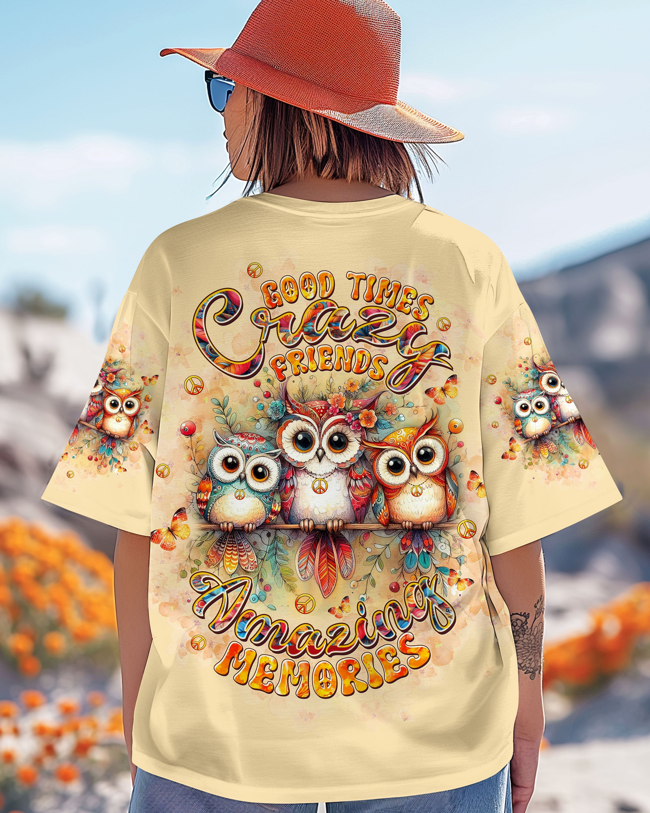 GOOD TIMES CRAZY FRIEND OWL ALL OVER PRINT - TLTW1407253