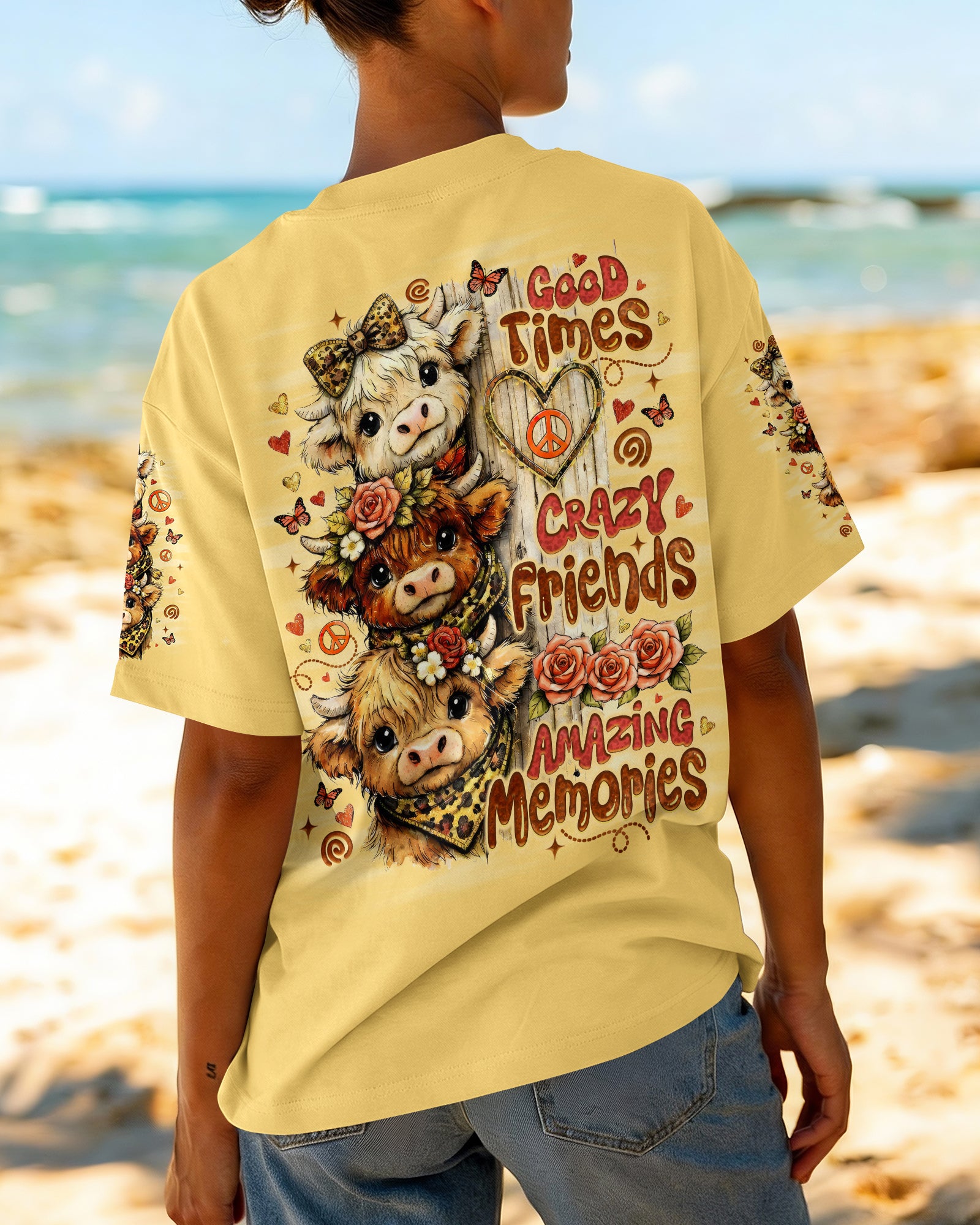 GOOD TIMES CRAZY FRIEND COW ALL OVER PRINT - TLNO1006261