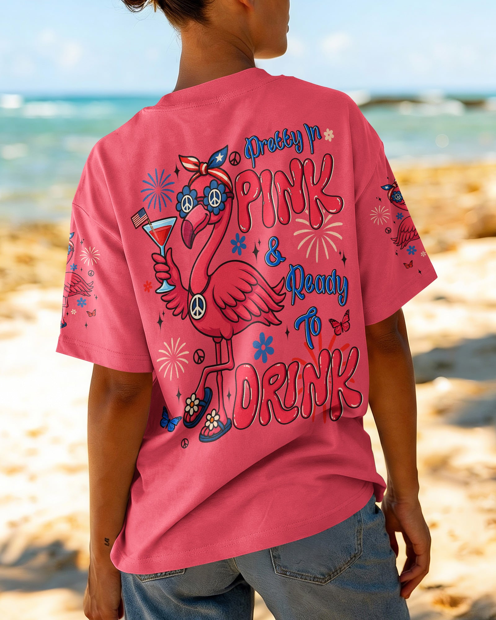 PRETTY IN PINK FLAMINGO ALL OVER PRINT - TYLN0304261