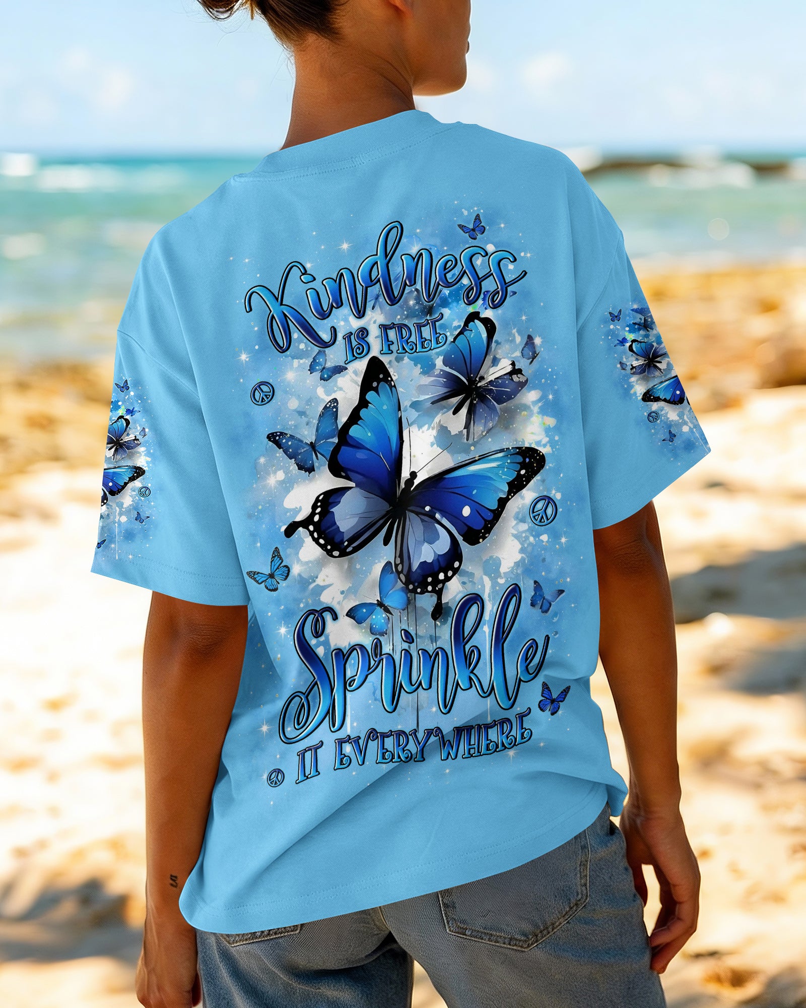 KINDNESS IS FREE SPRINKLE IT EVERYWHERE BUTTERFLIES ALL OVER PRINT - TYLN0403261