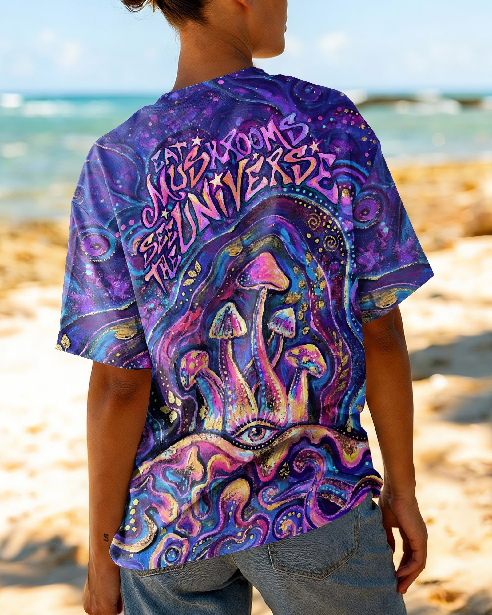 EAT MUSHROOMS SEE THE UNIVERSE SWIRL ALL OVER PRINT - RI3003262