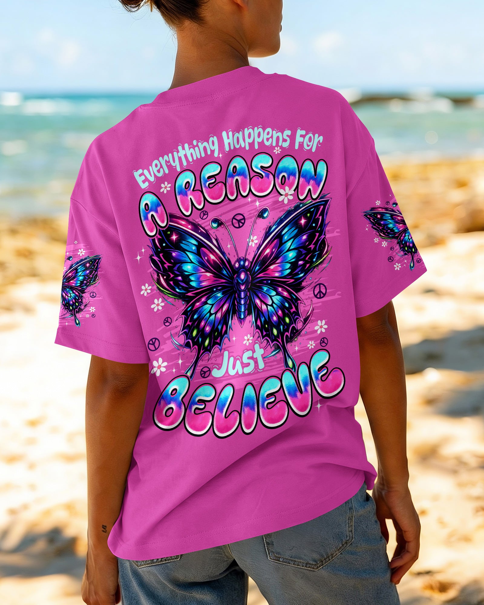 JUST BELIEVE BUTTERFLY ALL OVER PRINT - TYPQ2702263