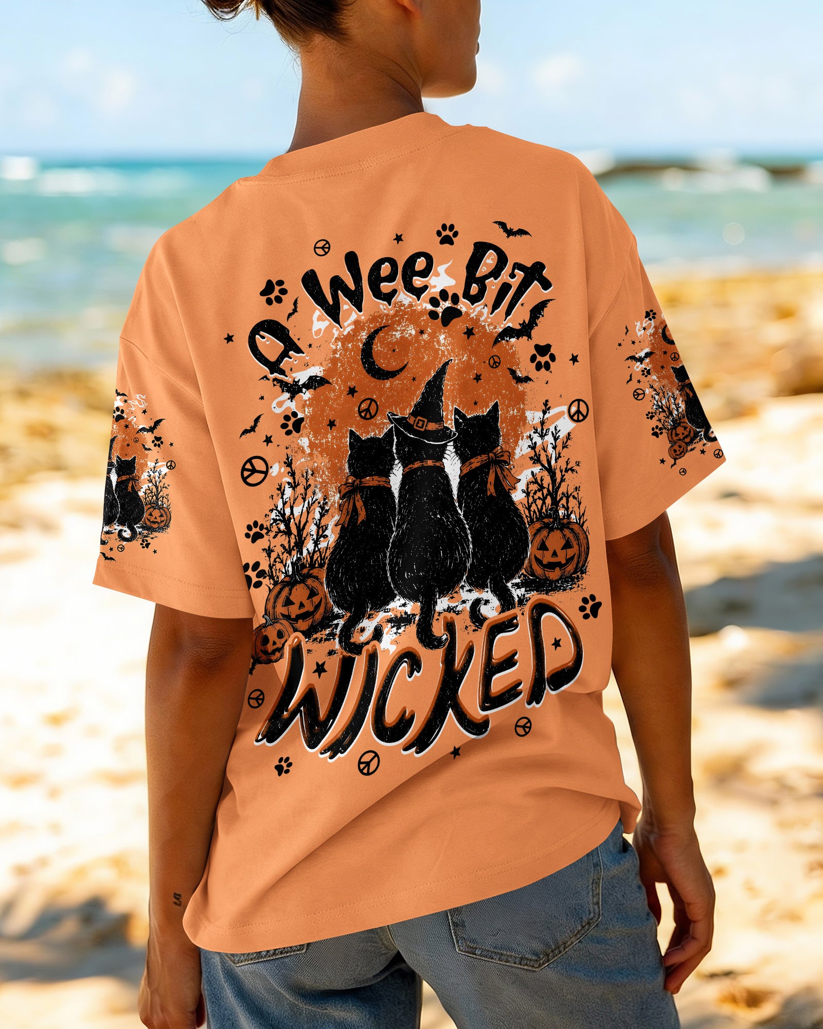 A WEE BIT WICKED CATS HALLOWEEN ALL OVER PRINT - TYPQ2807263