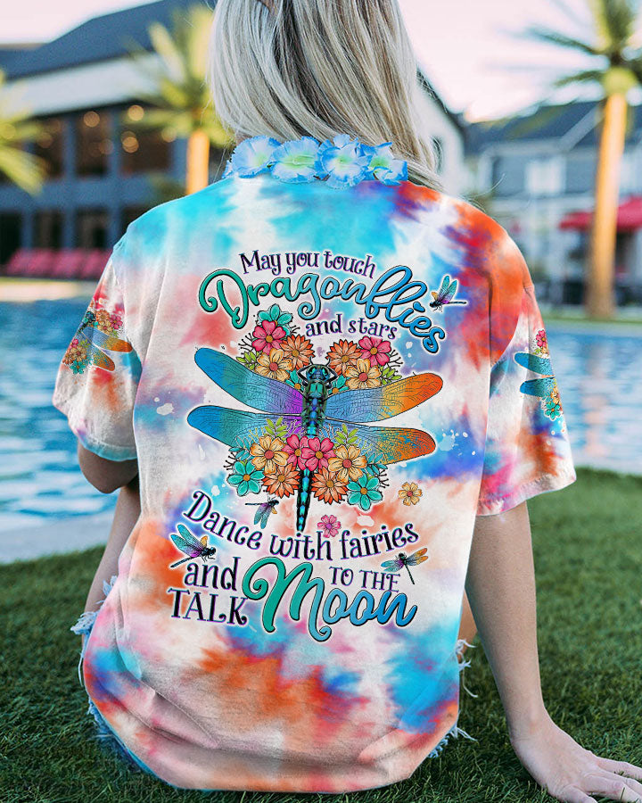 MAY YOU TOUCH DRAGONFLIES AND STARS TIE DYE ALL OVER PRINT - TLTW1506234