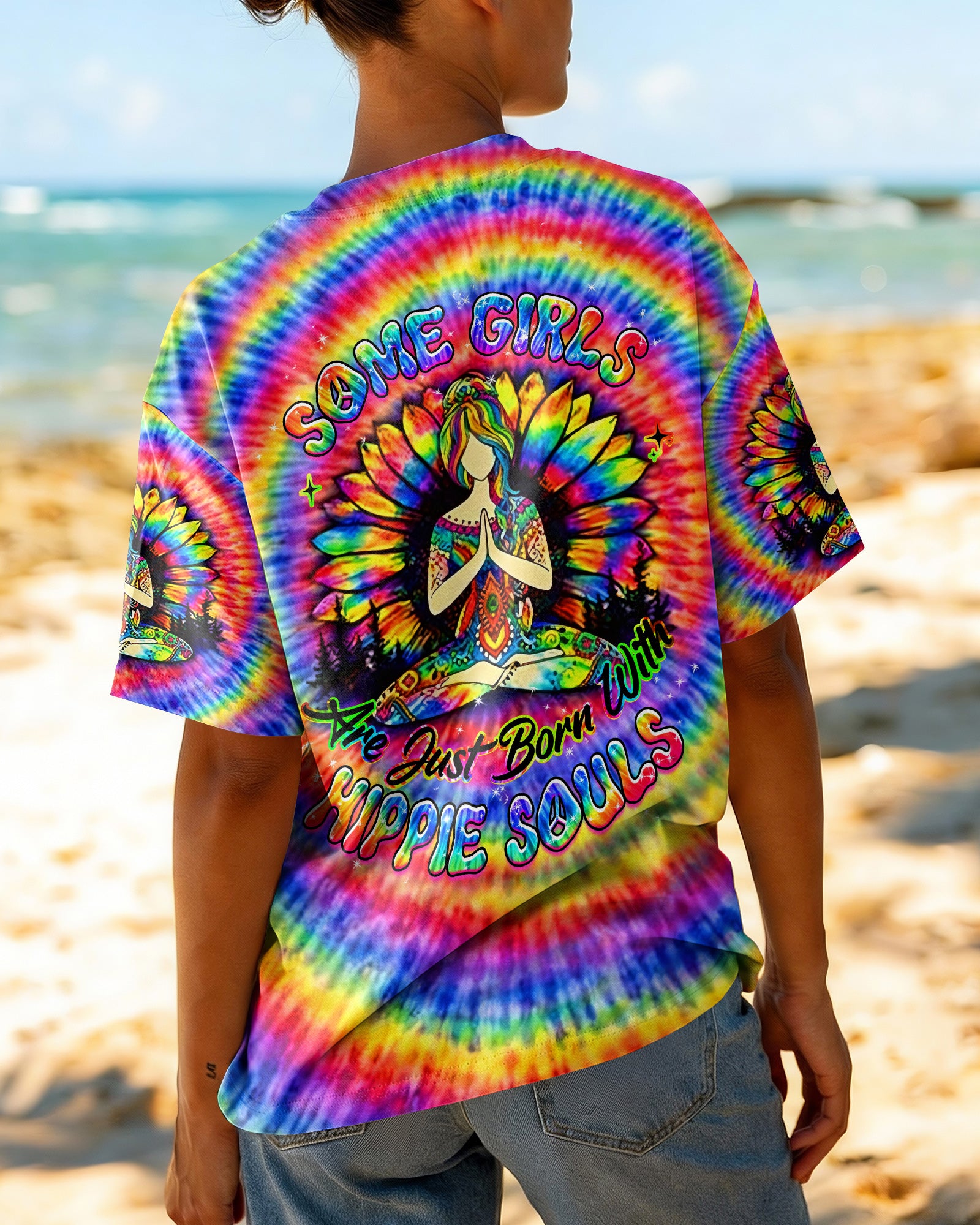 SOME GIRLS ARE JUST BORN WITH HIPPIE SOULS ALL OVER PRINT - YHHG2602261