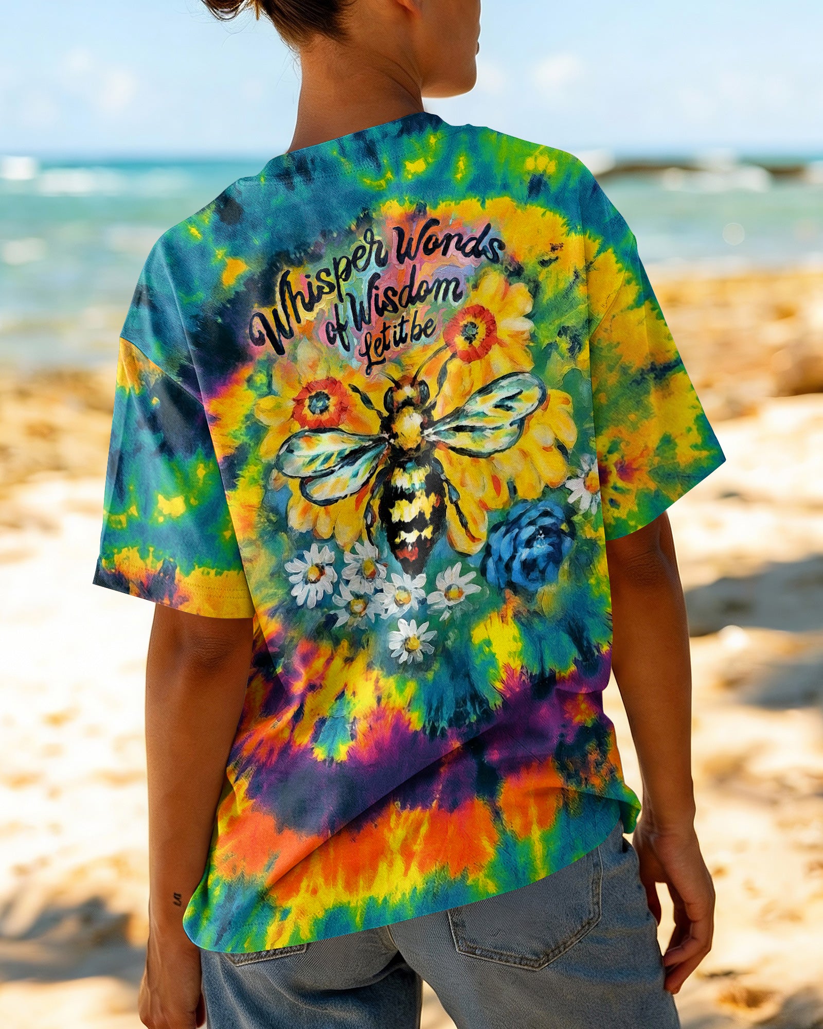 SUNFLOWER BEE WISDOM ALL OVER PRINT - RI2703261