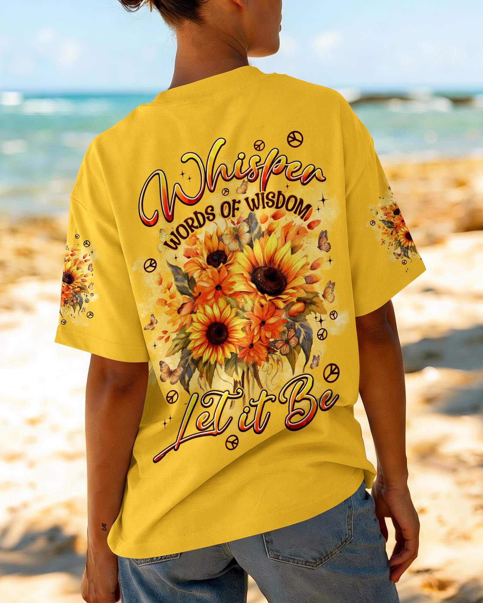 WHISPER WORDS OF WISDOM LET IT BE SUNFLOWER ALL OVER PRINT - TYPQ1303261