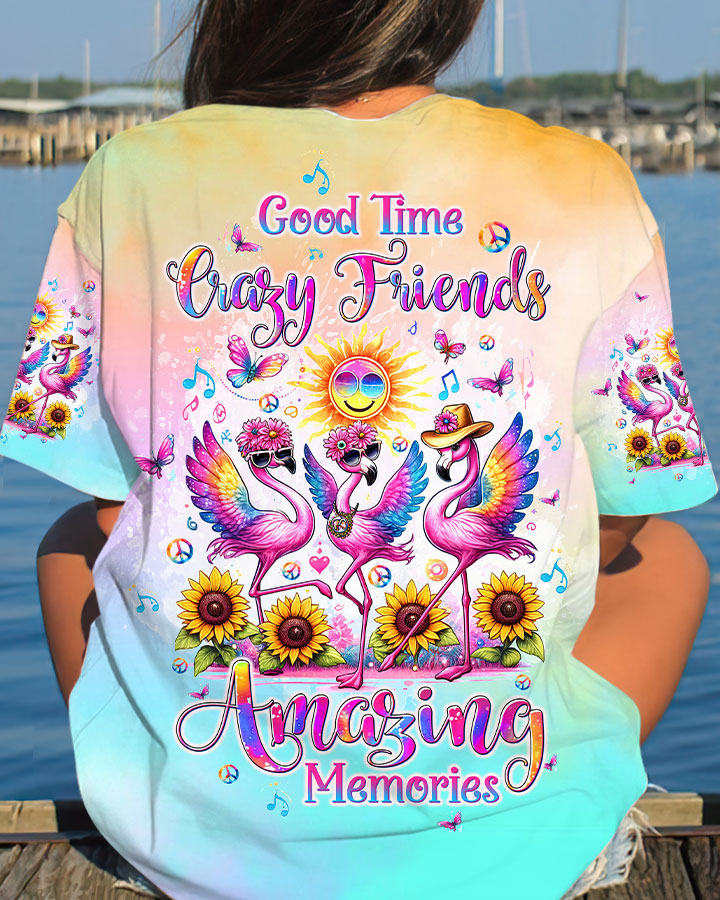 GOOD TIMES CRAZY FRIEND FLAMINGO SUNFLOWER ALL OVER PRINT - TLTW1306244