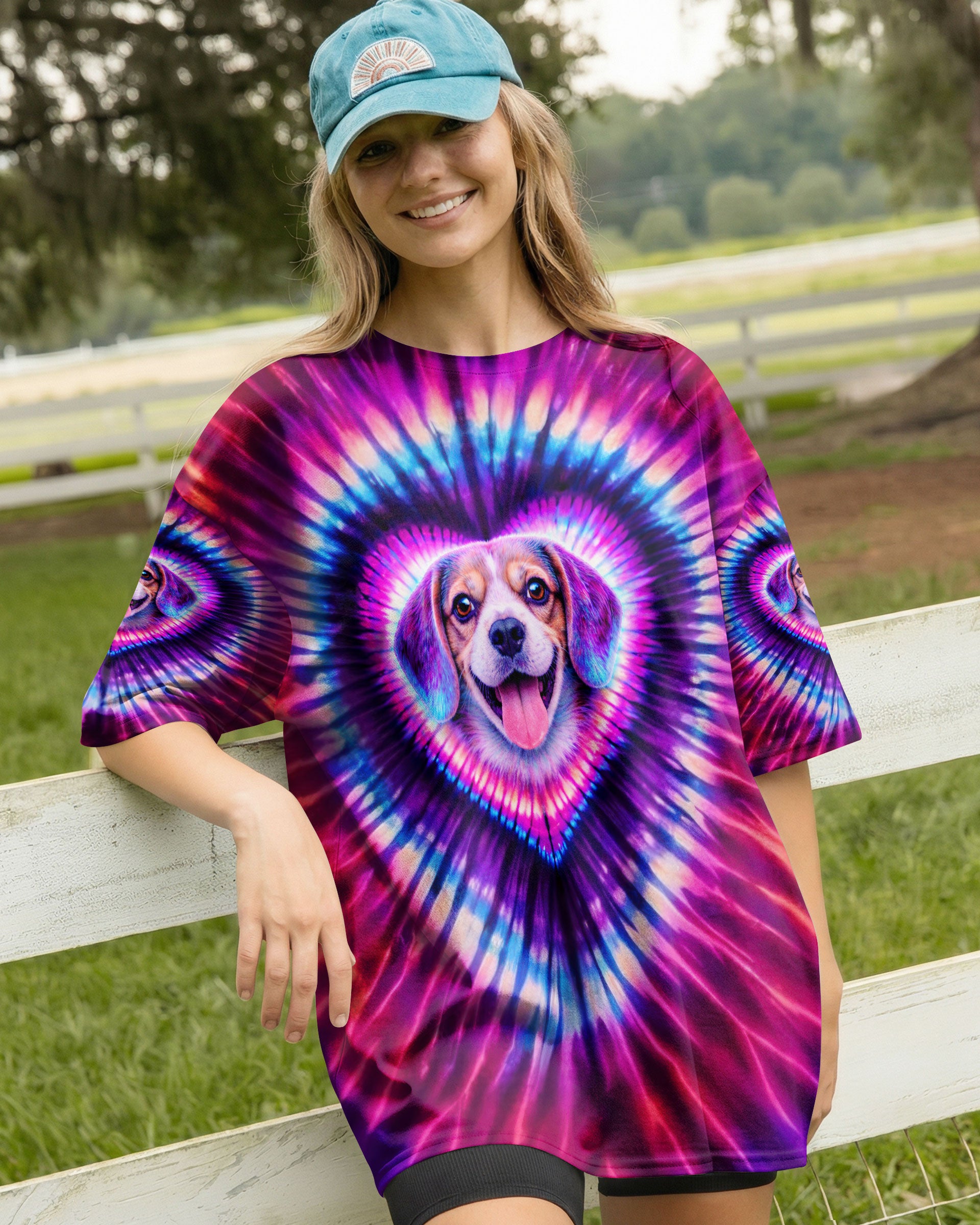 BEAGLE  DOG HEART SWIRL ALL OVER PRINT - TLTW0303262
