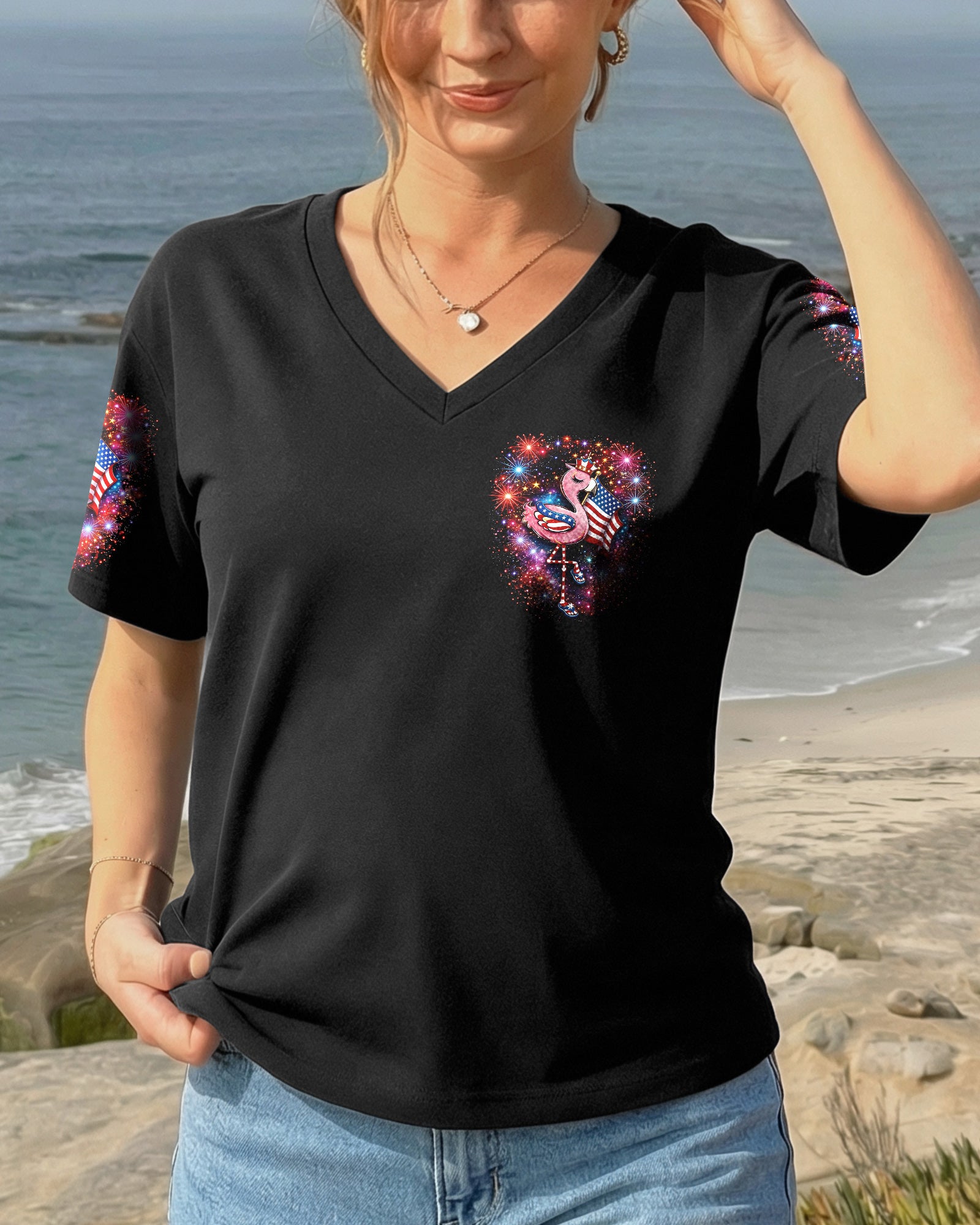 PROUD TO BE AN AMERIMINGO FLAMINGO ALL OVER PRINT - TLNO2303262