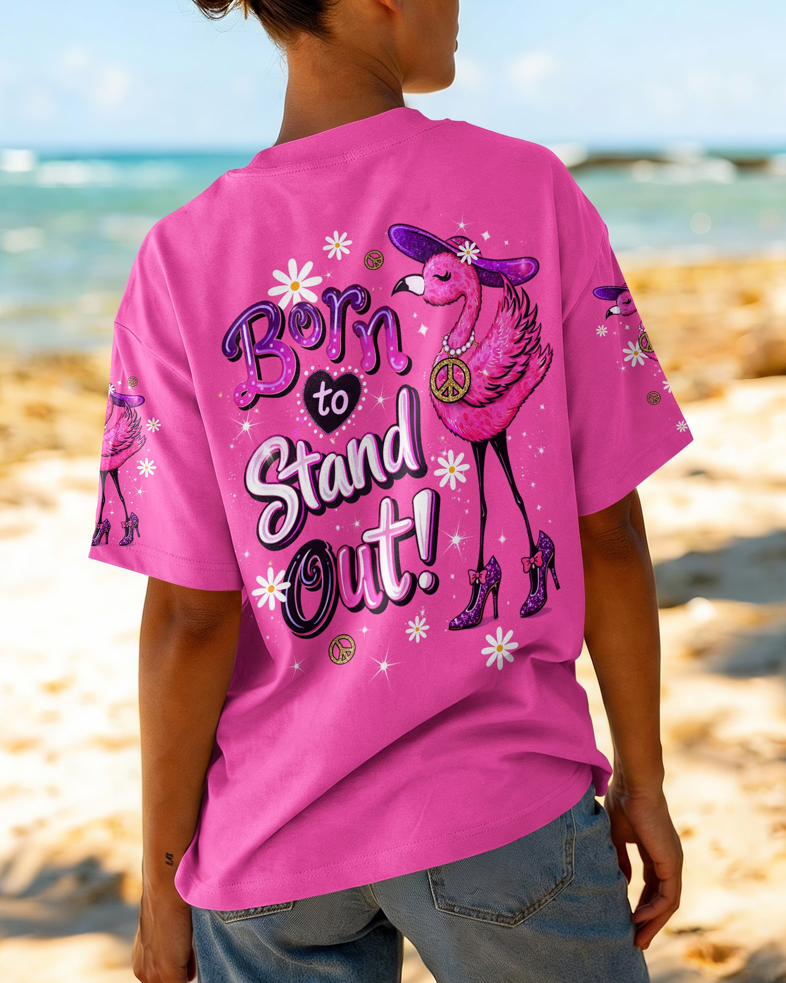 BORN TO STAND OUT FLAMINGO ALL OVER PRINT - TLTW2303261