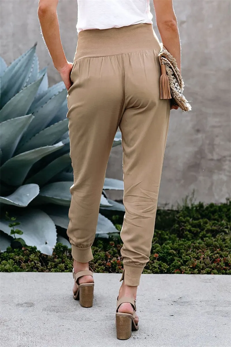 Women's Fresh Air Linen Pocketed Cotton Joggers