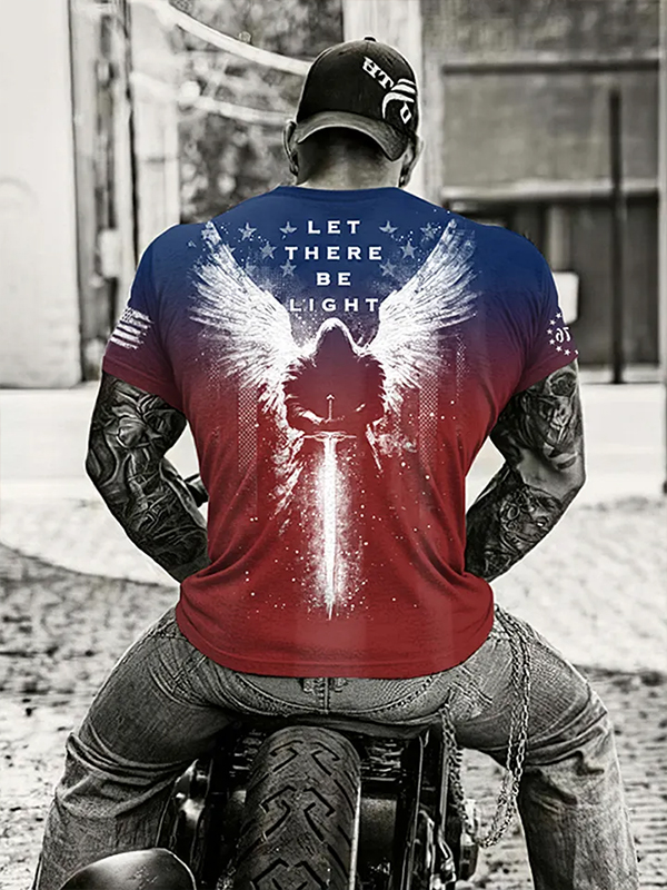 Men's Let There Be Light Print Casual T-Shirt