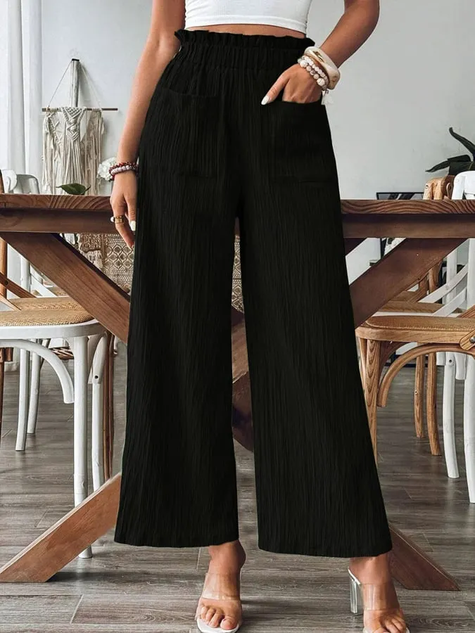 Women'S Solid Color Casual Trousers