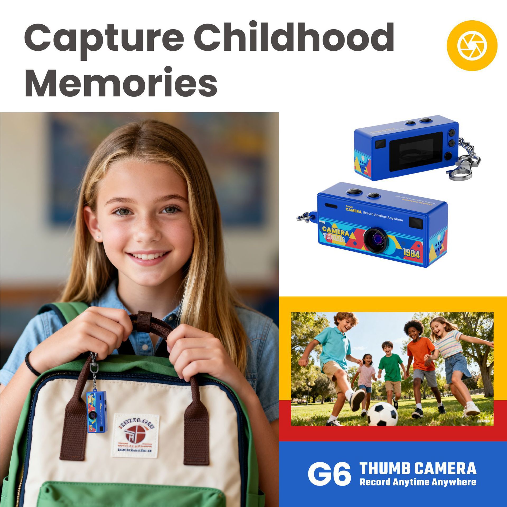 G6 Thumb Camera – Your 2-in-1 Style & Memory Keeper, Anytime, Anywhere