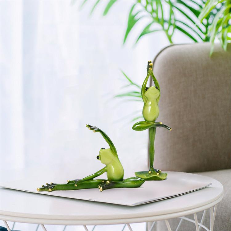 🐸Yoga frog pastoral resin craft decoration