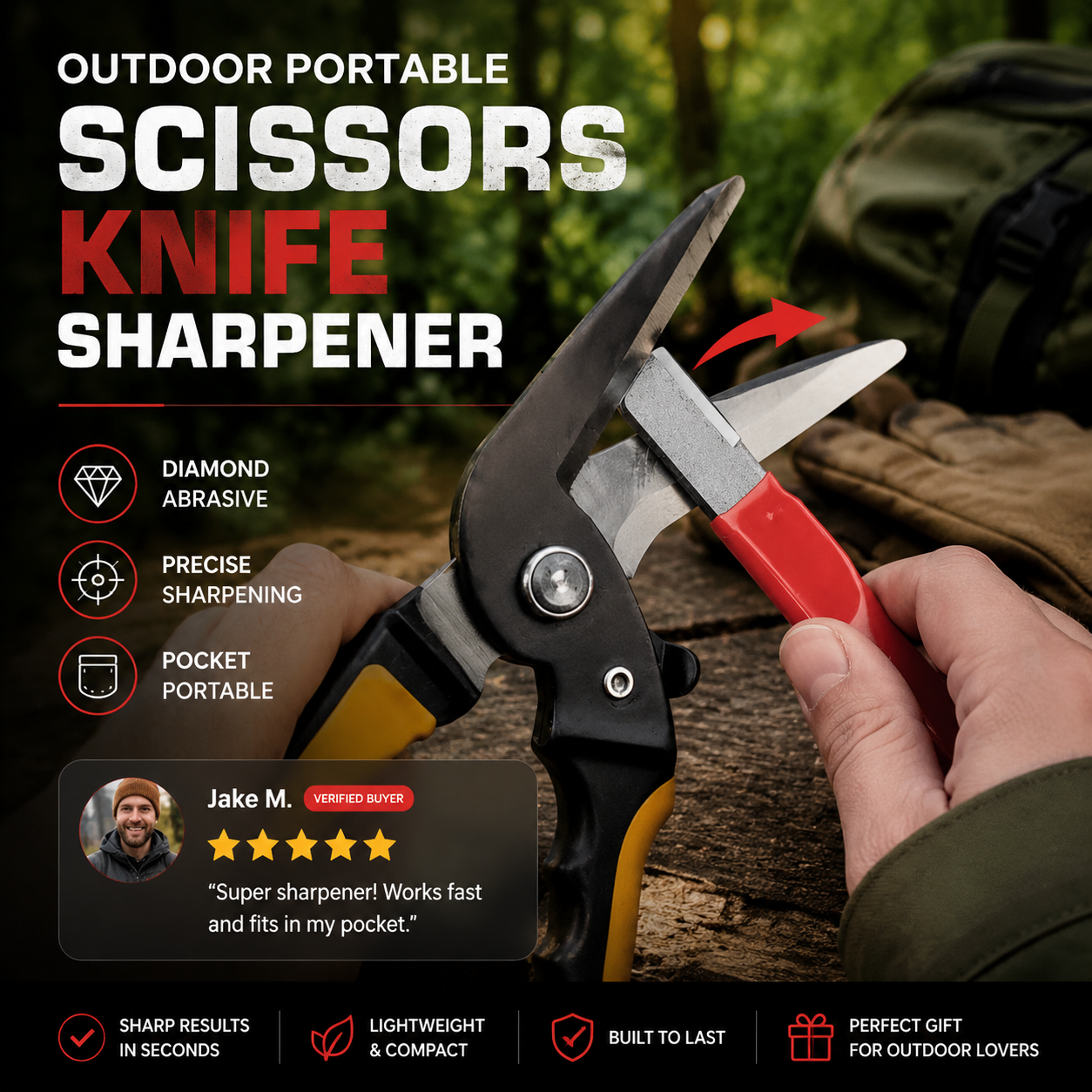 Outdoor Portable Scissors Knife Sharpener（BUY 3 GET 5 FREE）