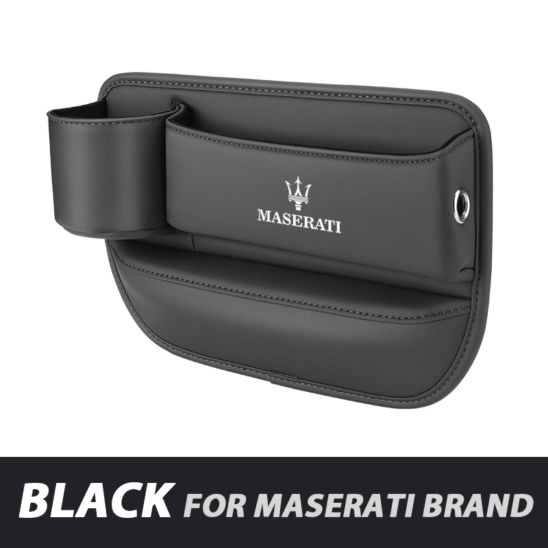 Azemov📣50% OFF Hot Sale! 🔥Exclusive Logo Leather Car Seat Storage Box With Water Cup Holder