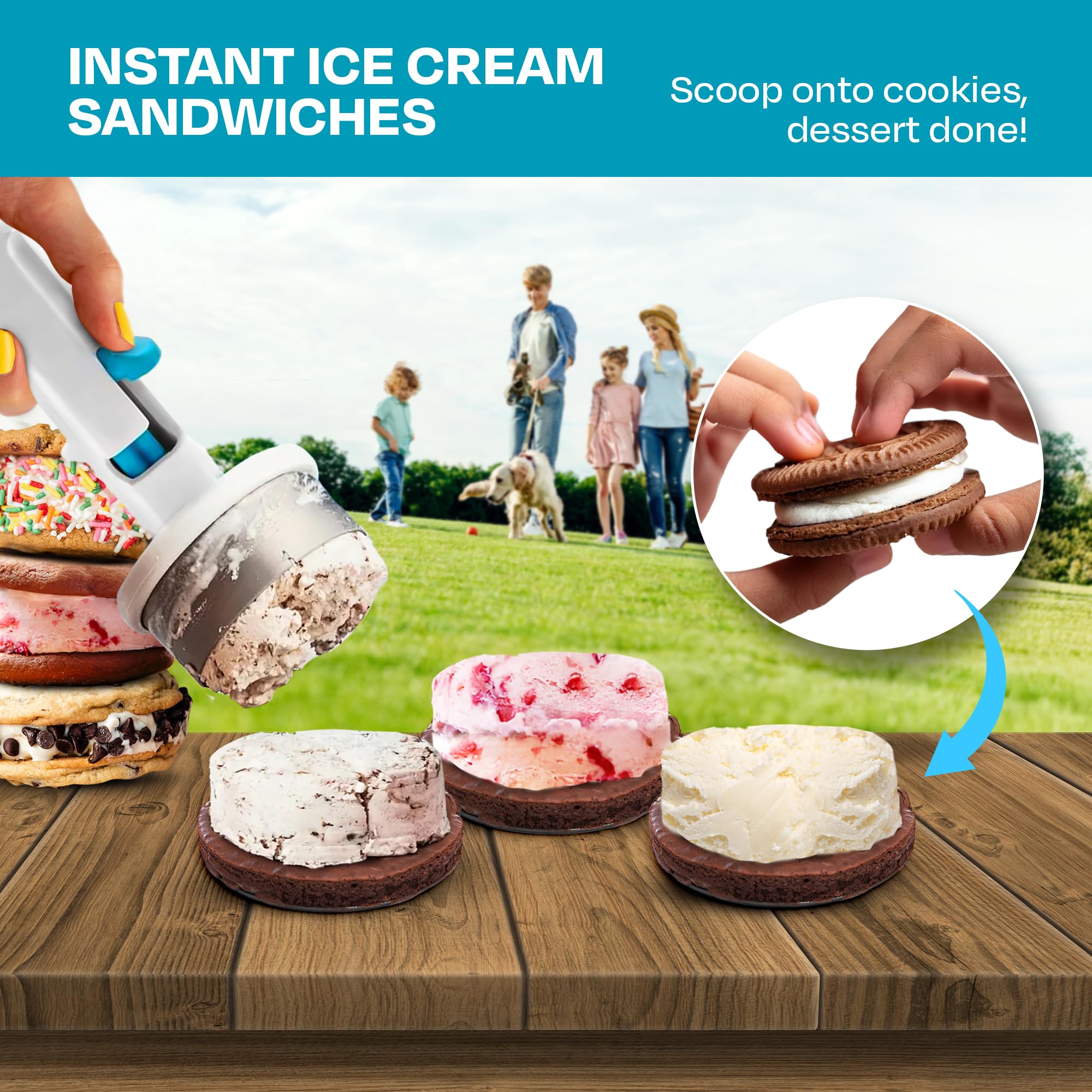 🔥Last Day 50% OFF - Easy Release Sandwich Ice Cream Cookie Scoop