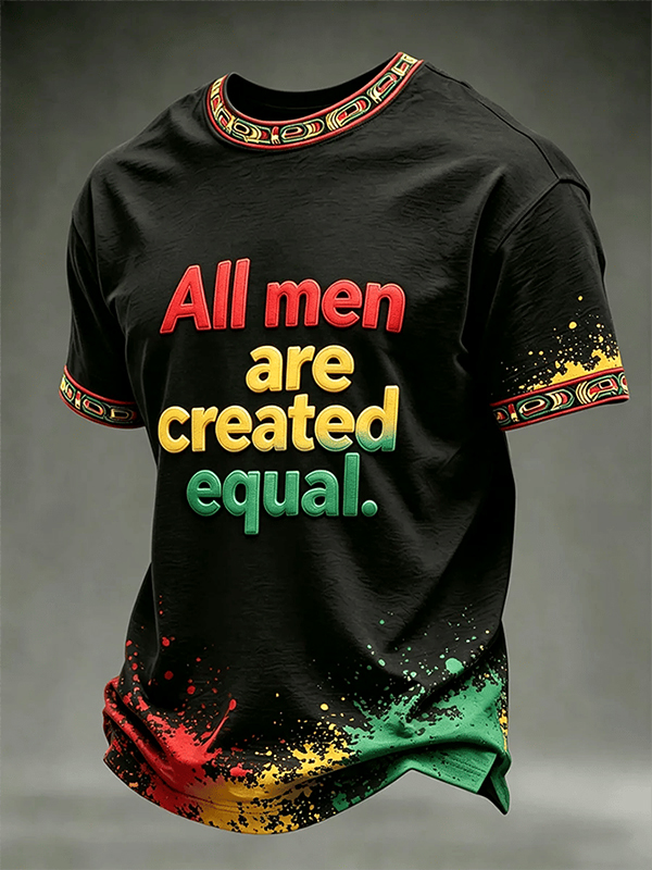 Men's All Men Are Created Equal Art Print T-Shirt