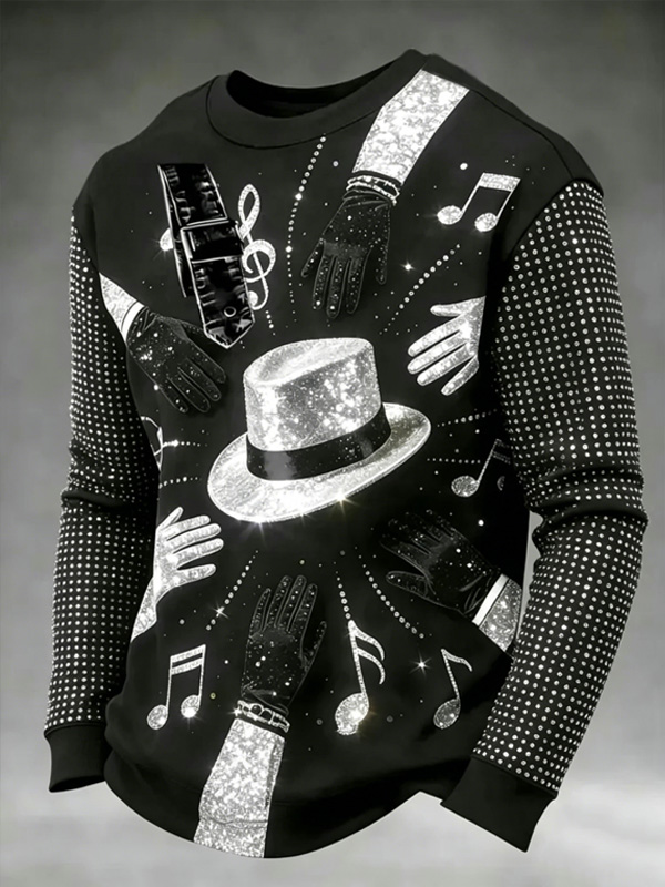 Men's King of Pop Art Print Casual Sweatshirt