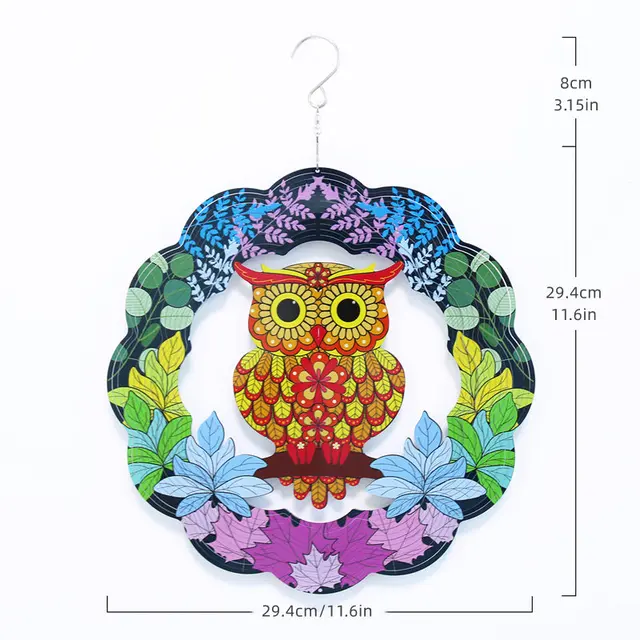 Owl Garden Wind Spinner
