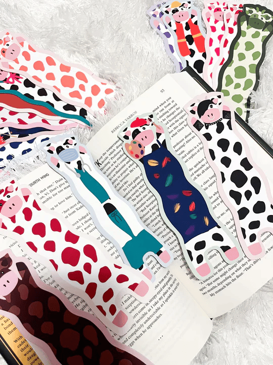 🔥LAST DAY: BUY 5 GET 5 FREE - 📚✨Wavy Cow Bookmarks