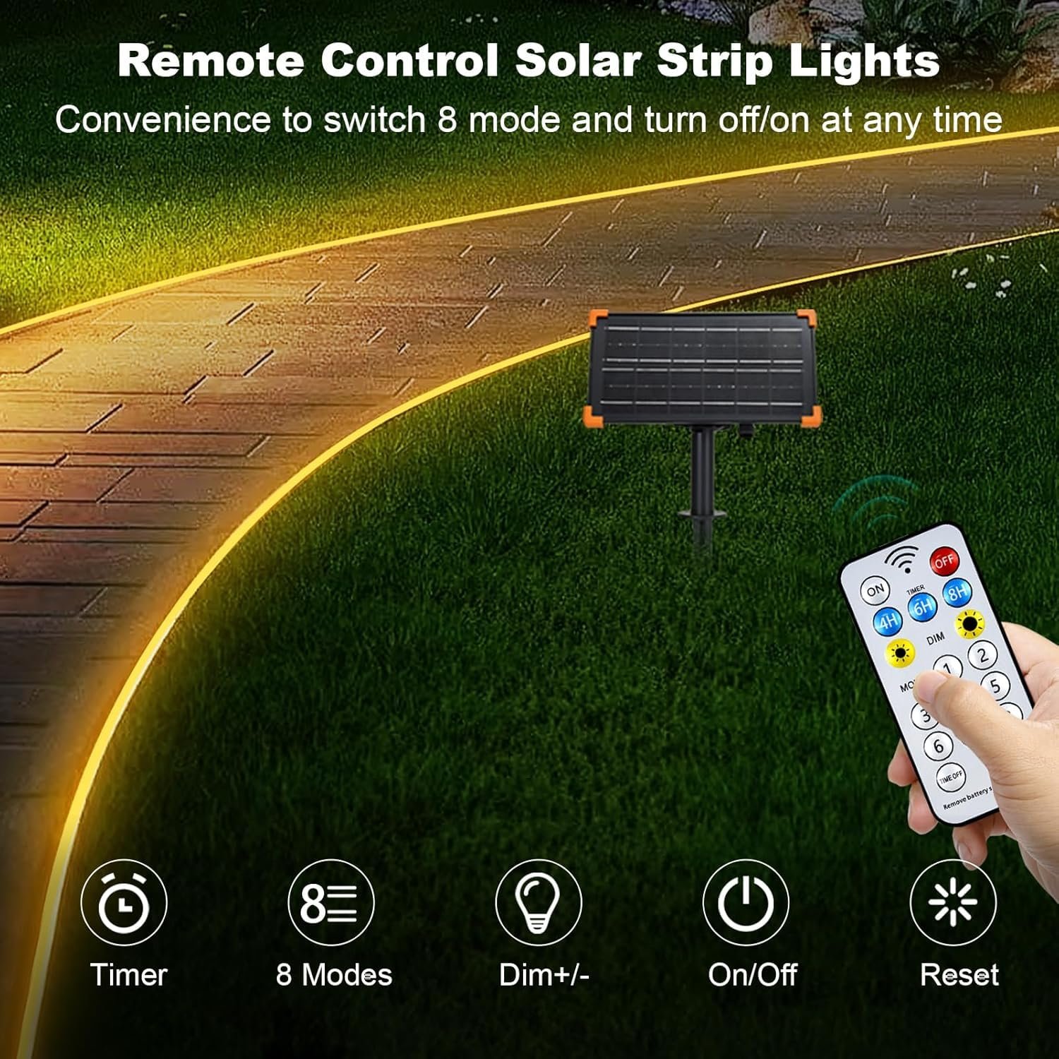 ⏰Historical Lowest Price: Save 49%-🔥Solar Powered Strip Lights Outdoor Waterproof
