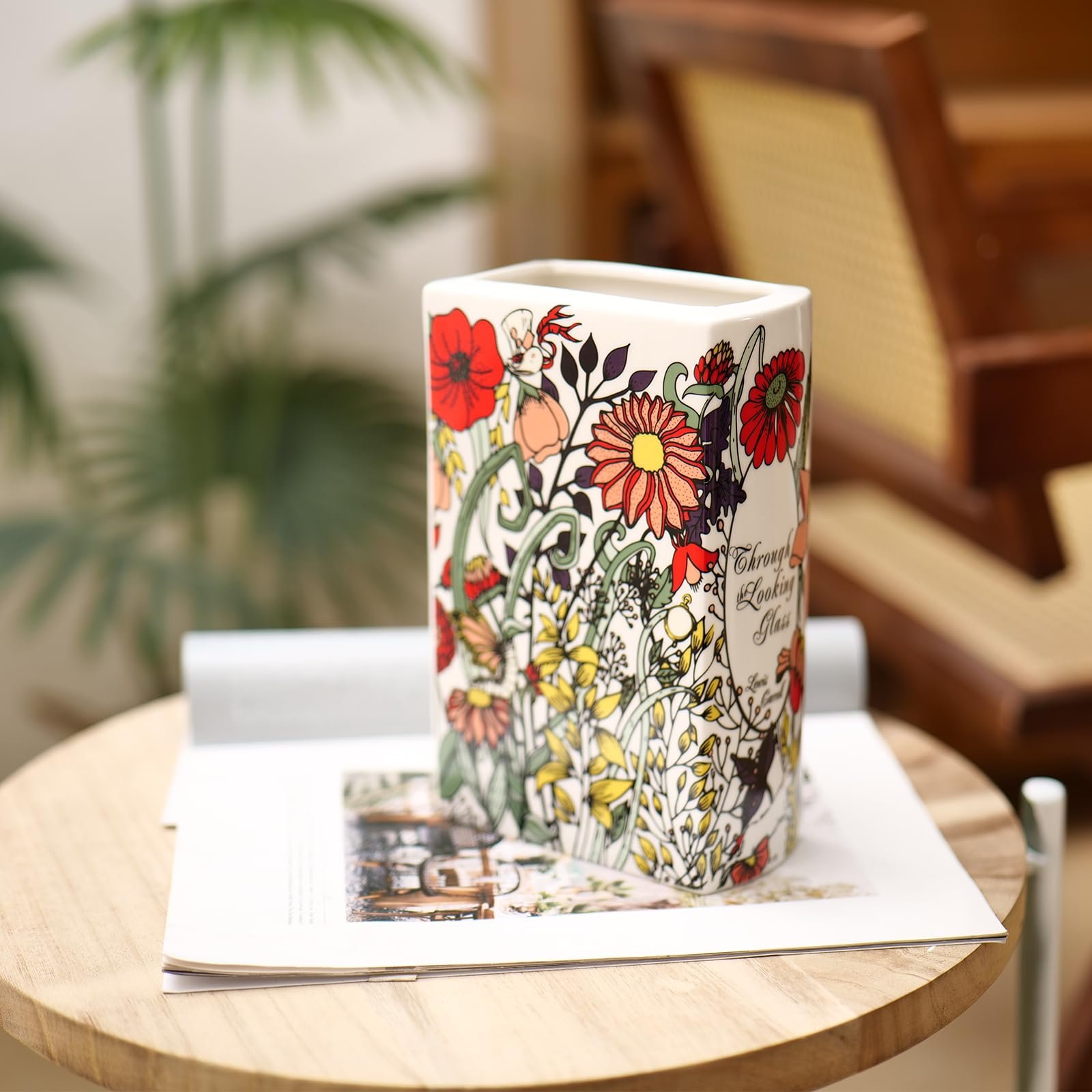 🔥LAST DAY 50% OFF - 📚 The Secret Garden Book-Shaped Ceramic Vase