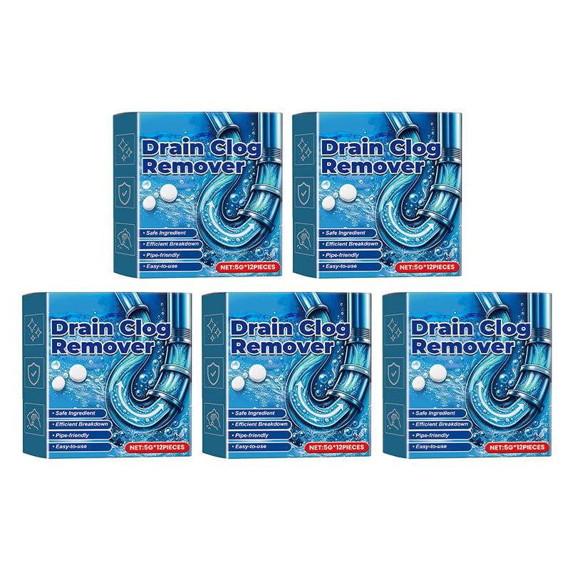 Fast Dissolve Drain Clog Remover Tablets Household Pipe Deodorant Cleaner