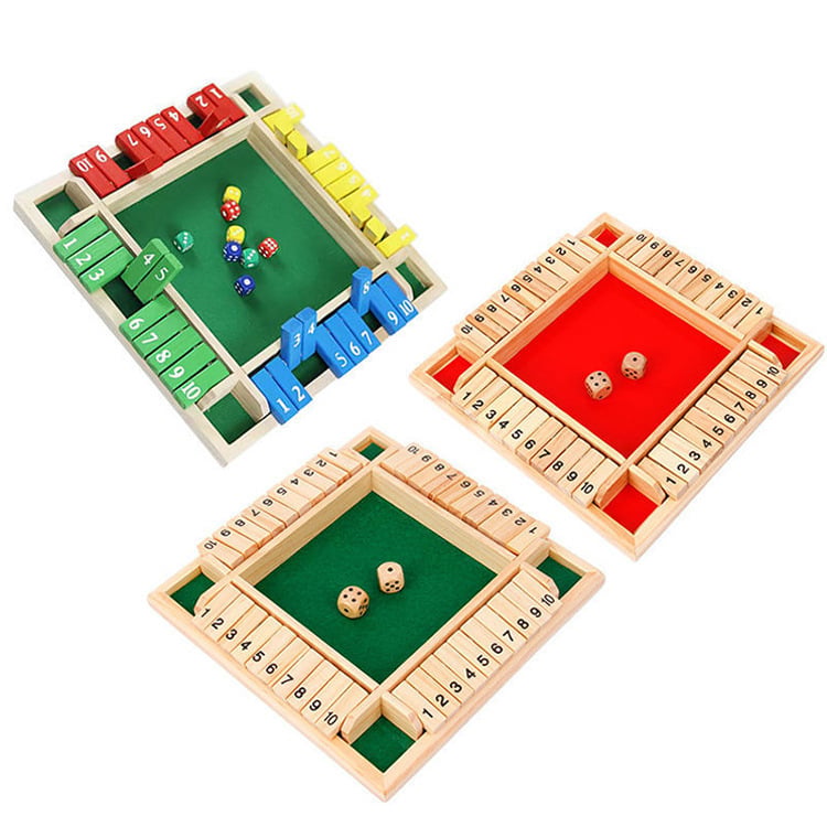 🔥Only 10 Sets Left!🕹️SHUT THE BOX-WOODEN DICE BOARD GAME