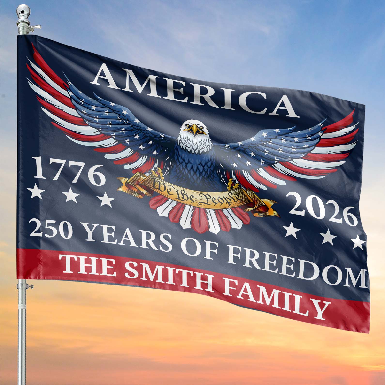USA 250th Birthday Flag | 250 Years Of America Flag | Patriotic Eagle 1776-2026 Garden Flag, House Flag 684360