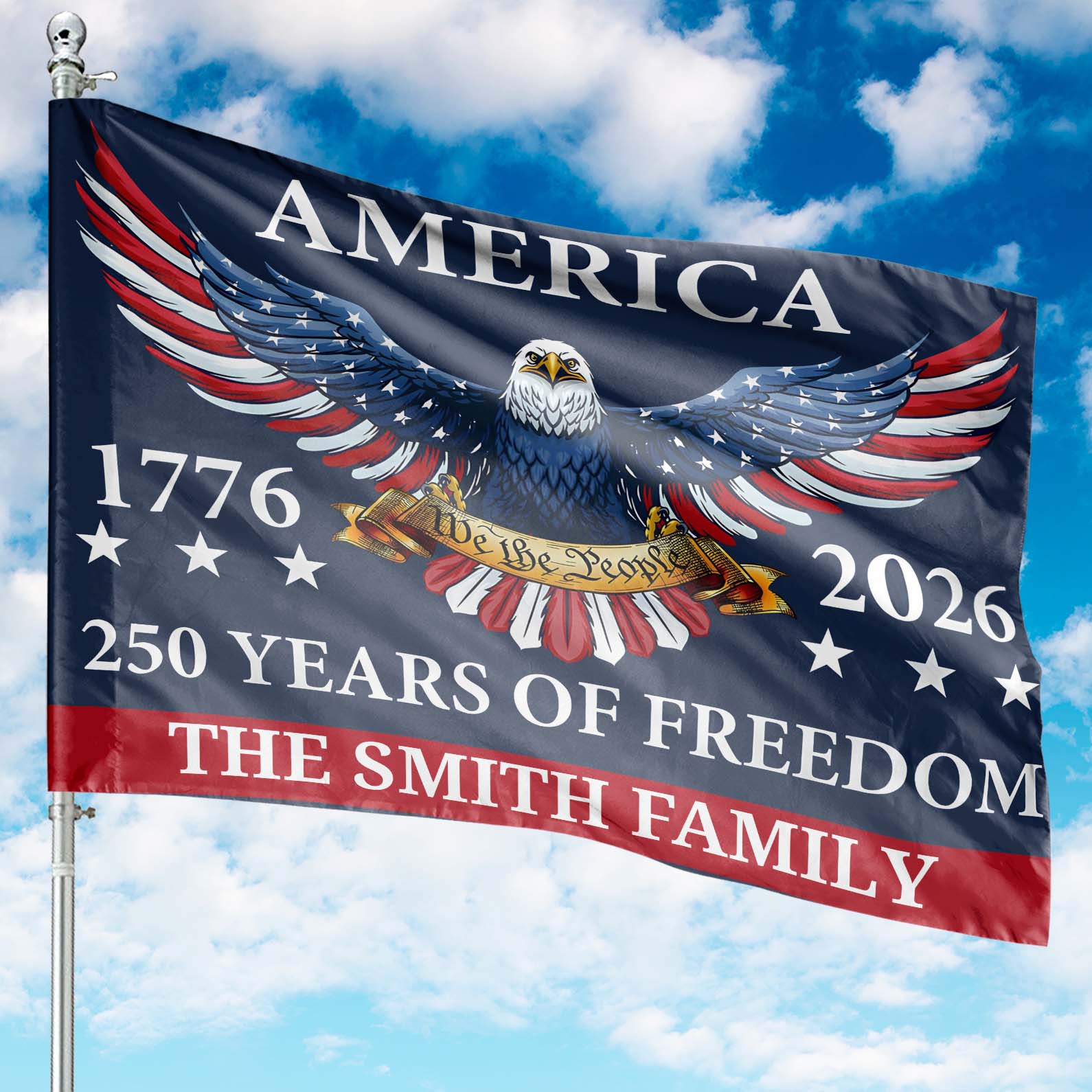 USA 250th Birthday Flag | 250 Years Of America Flag | Patriotic Eagle 1776-2026 Garden Flag, House Flag 684360
