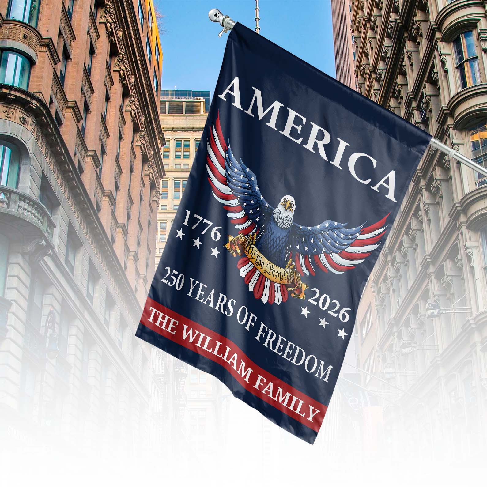 USA 250th Birthday Flag | 250 Years Of America Flag | Patriotic Eagle 1776-2026 Garden Flag, House Flag 684360