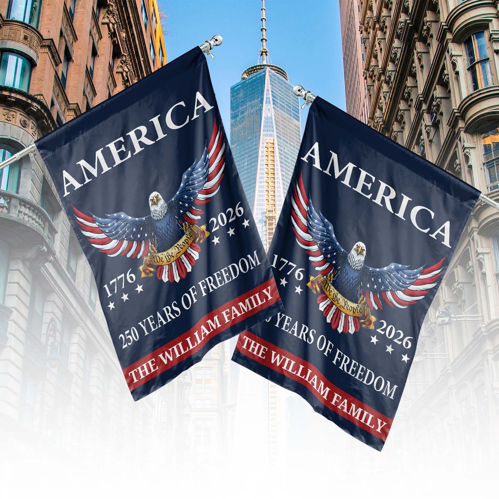 USA 250th Birthday Flag | 250 Years Of America Flag | Patriotic Eagle 1776-2026 Garden Flag, House Flag 684360