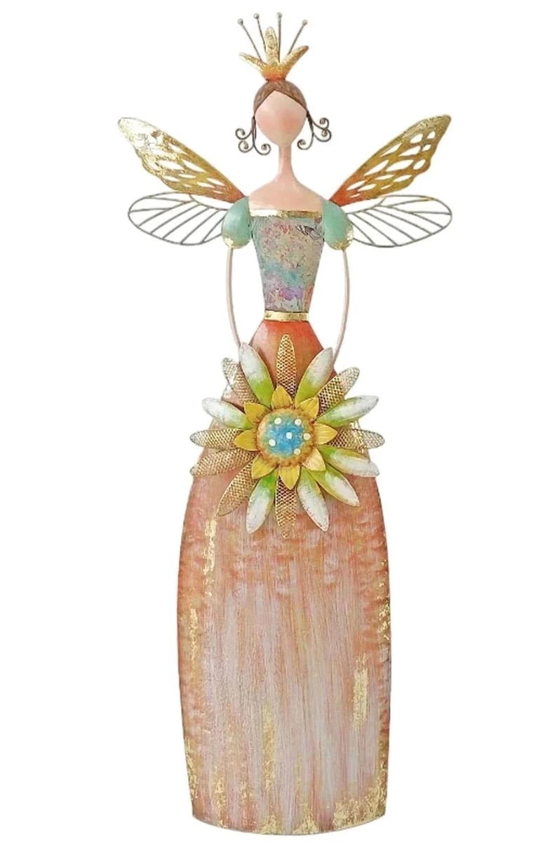 Whimsical Fairy Garden Metal Statues – Enchanted Angel Decor