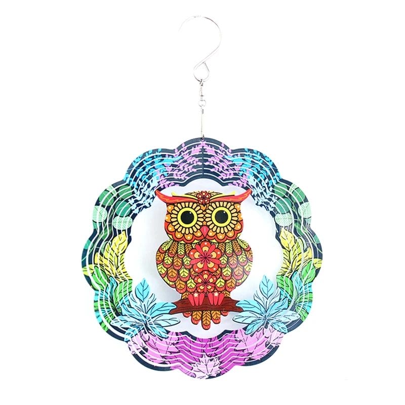 Owl Garden Wind Spinner